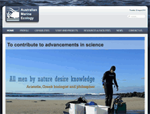 Tablet Screenshot of marine-ecology.com.au